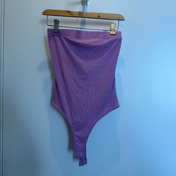 Strapless Purple Bodysuit - Picture 1 of 2